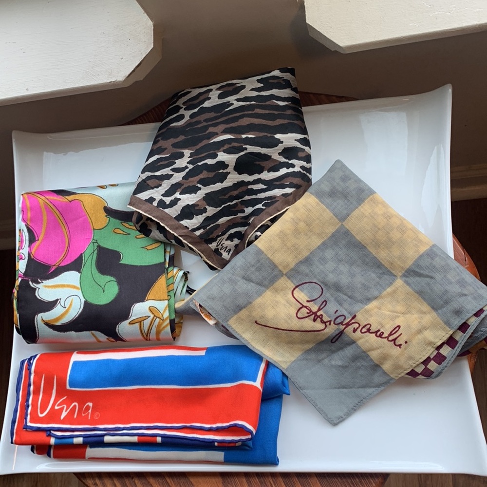Set of Four Vintage  Scarves, Two by “Vera”